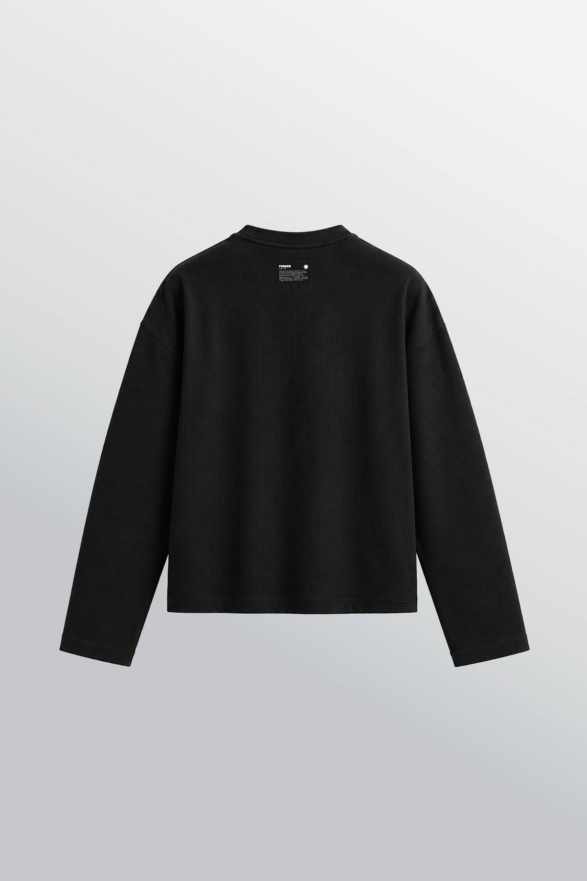 Crew Oversized Waffle Tee Black
