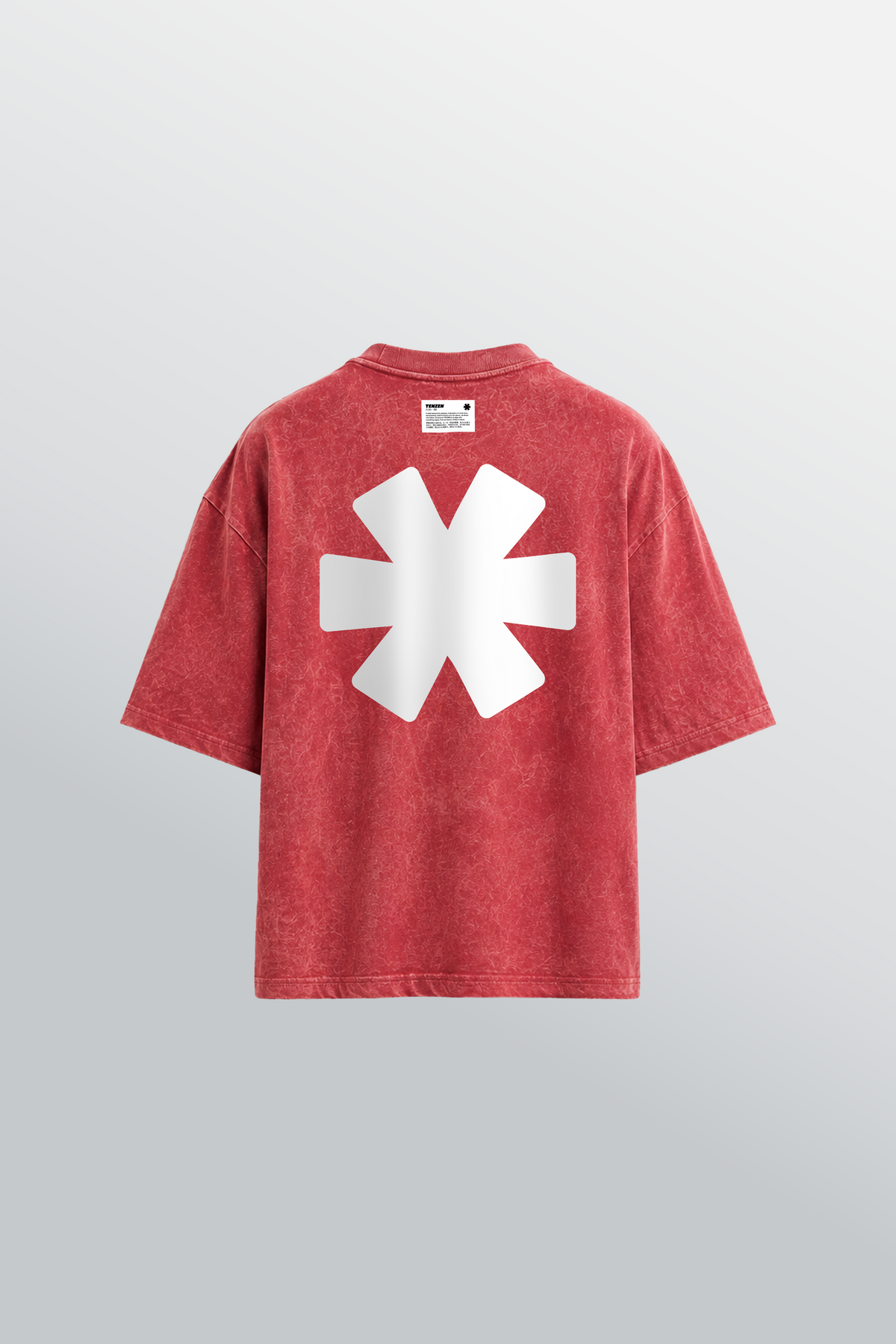 Crew Oversized Tee Acid Red