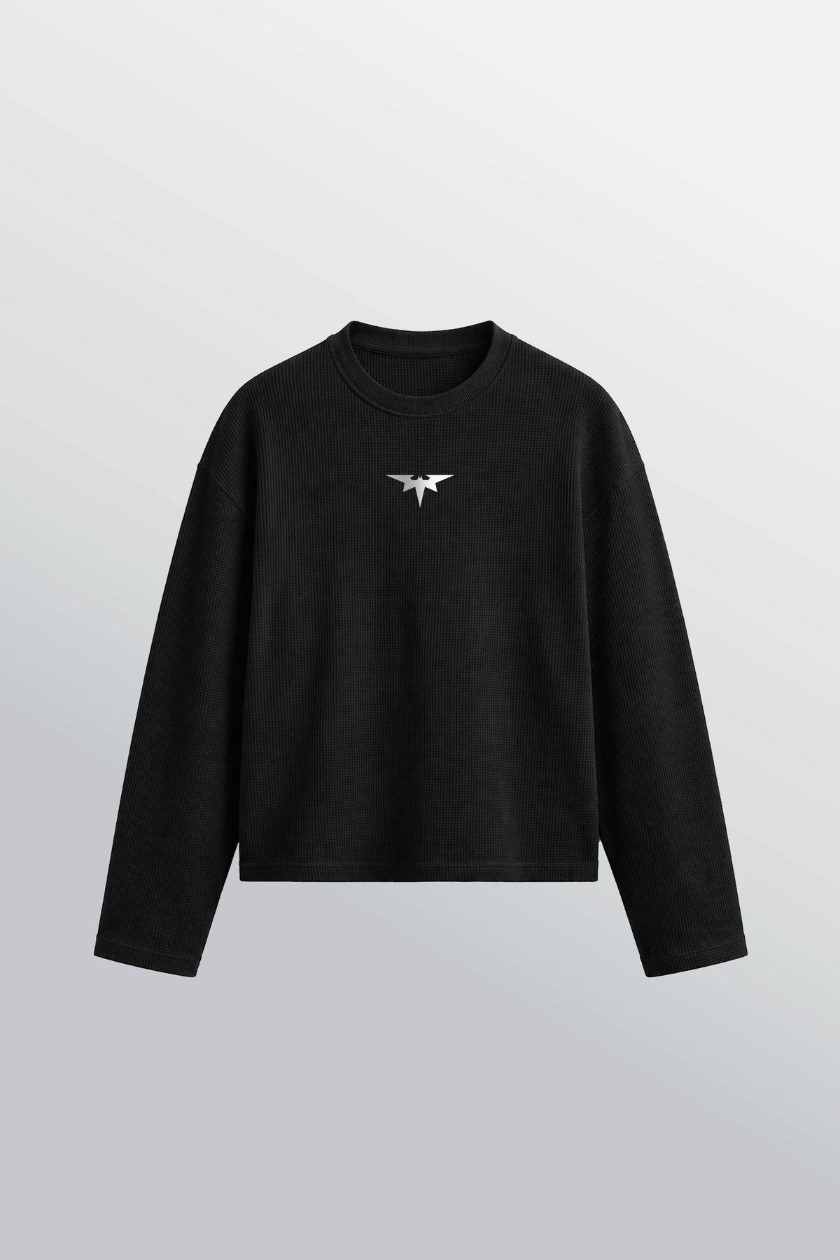 Ser Dark Knight Oversized Waffle Tee Black