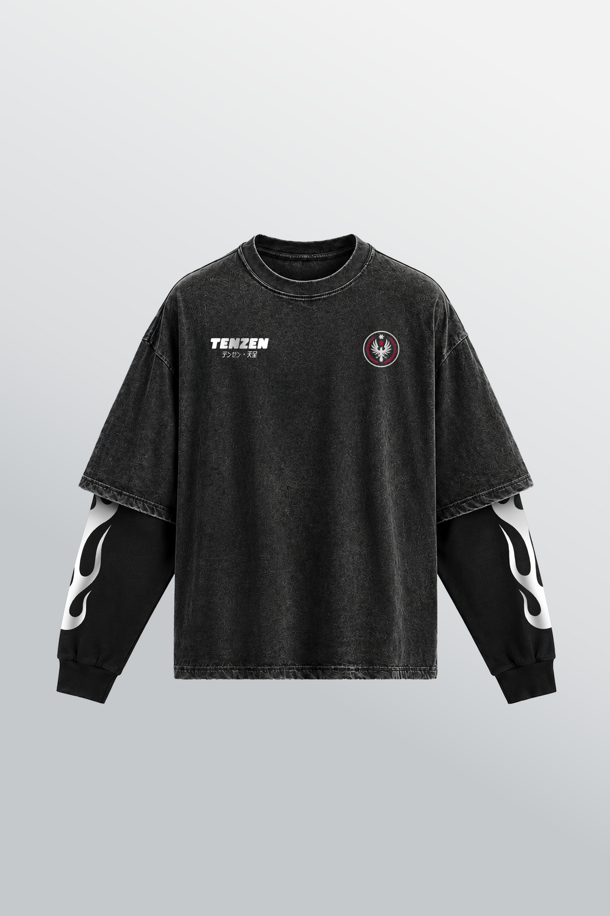 Angels Motor Club Layered Tee Acid Black