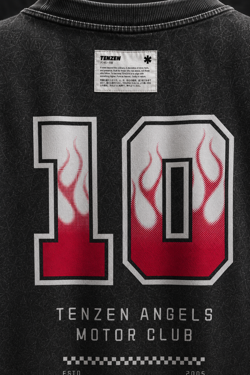 Angels Motor Club Layered Tee Acid Black