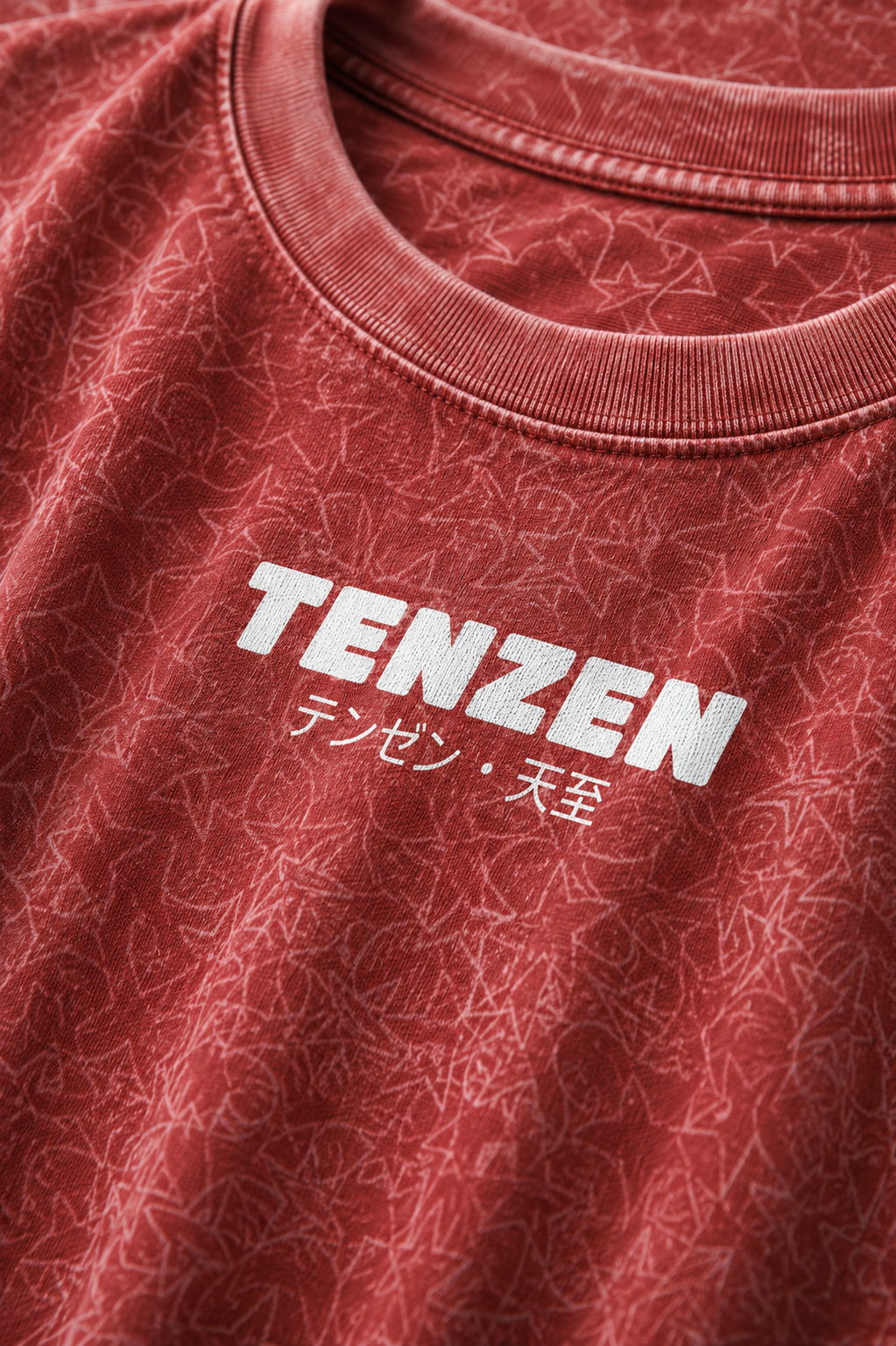 Crew Oversized Tee Acid Red
