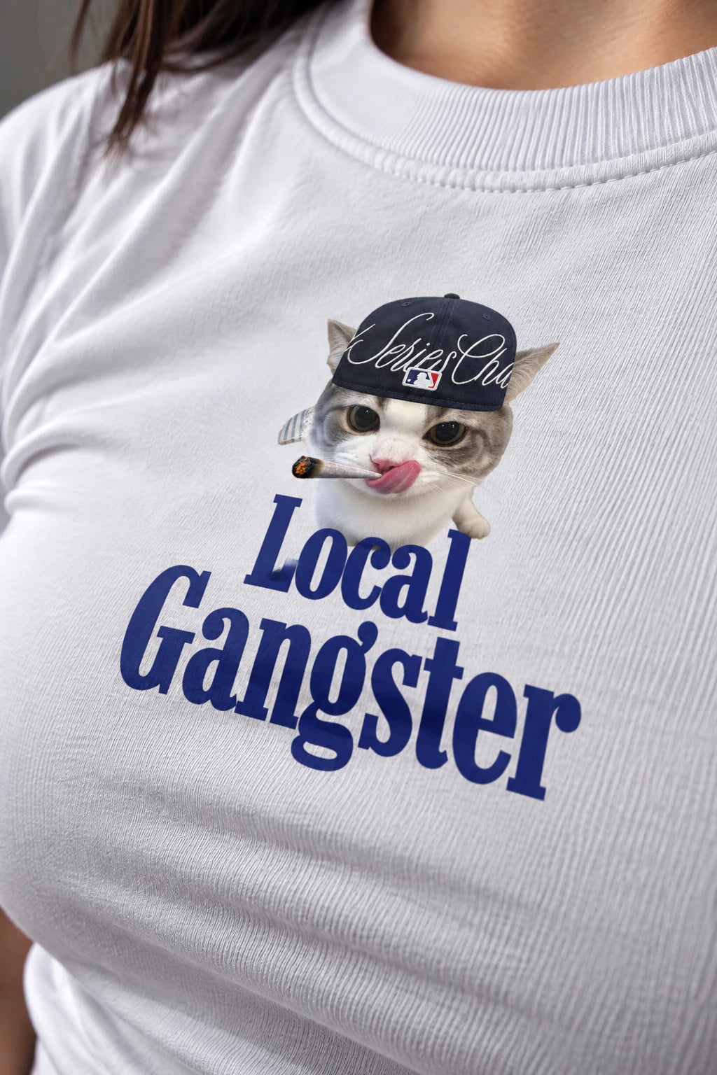 Local Gangster Baby Tee White