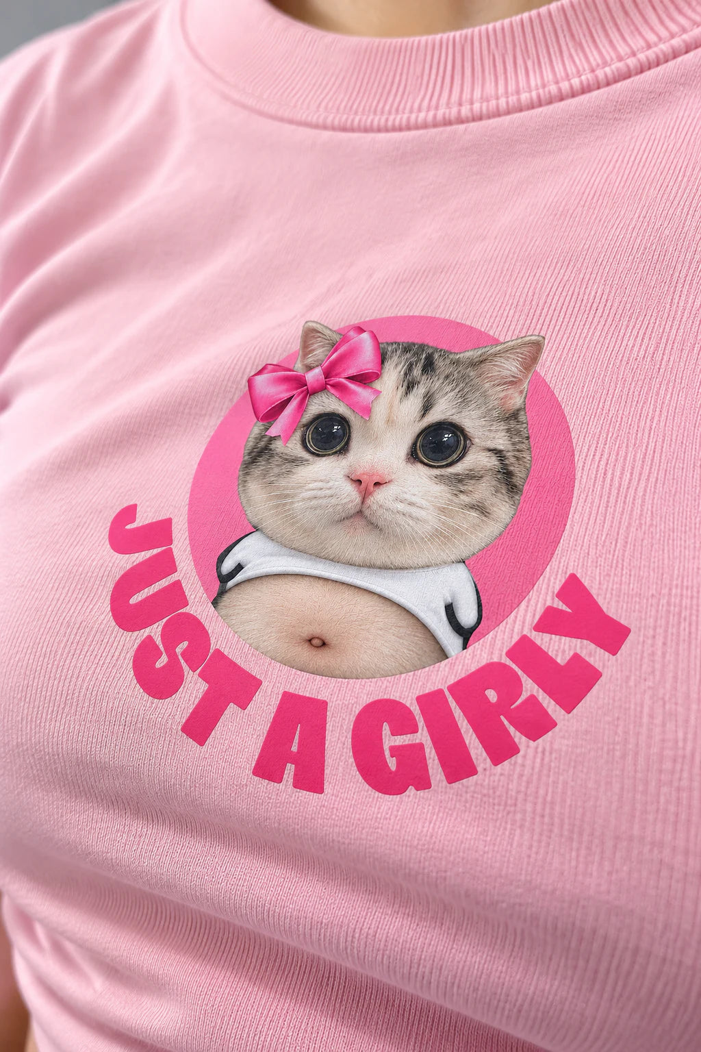 Just A Girly Baby Tee Pink