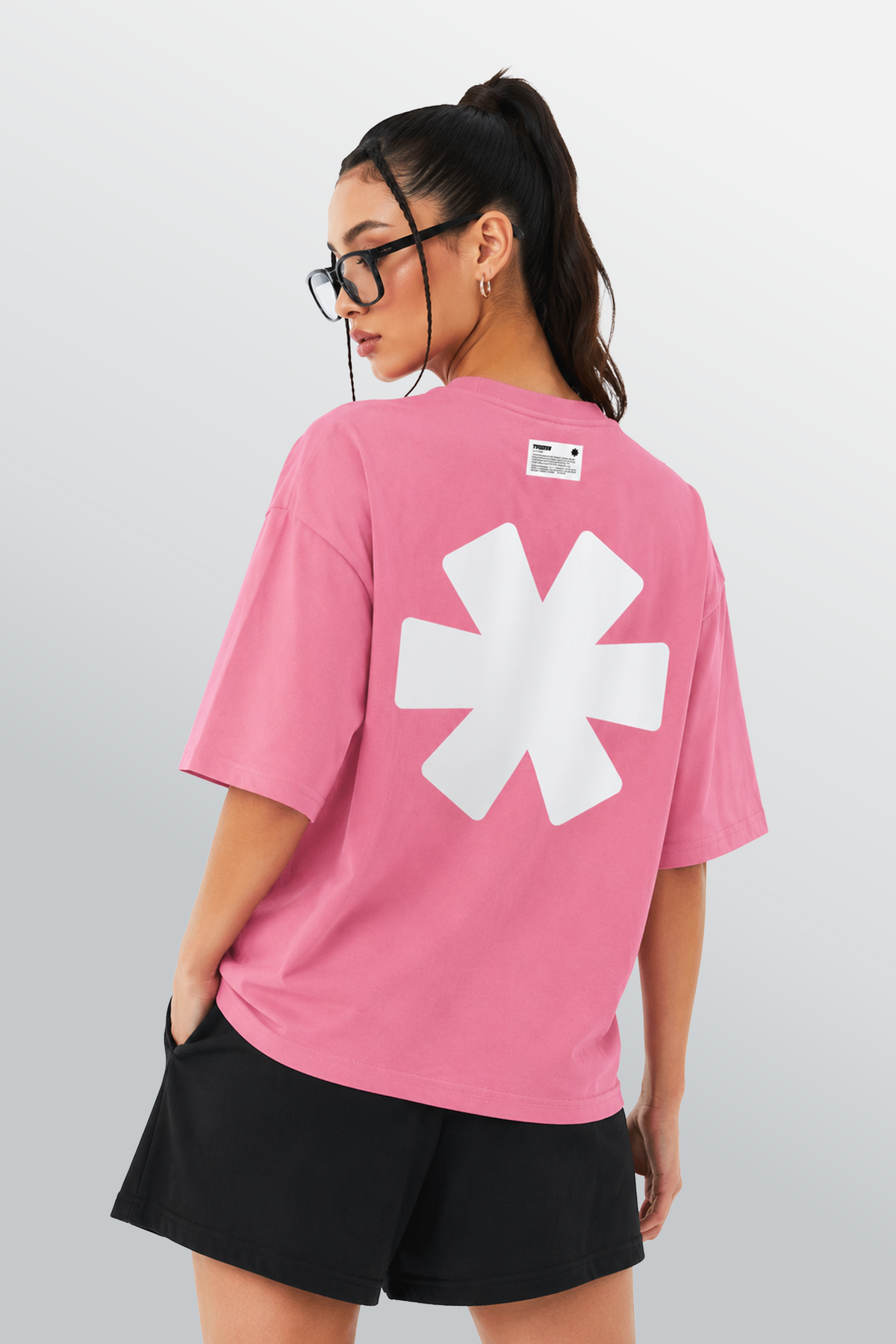 Crew Oversized Tee Pink