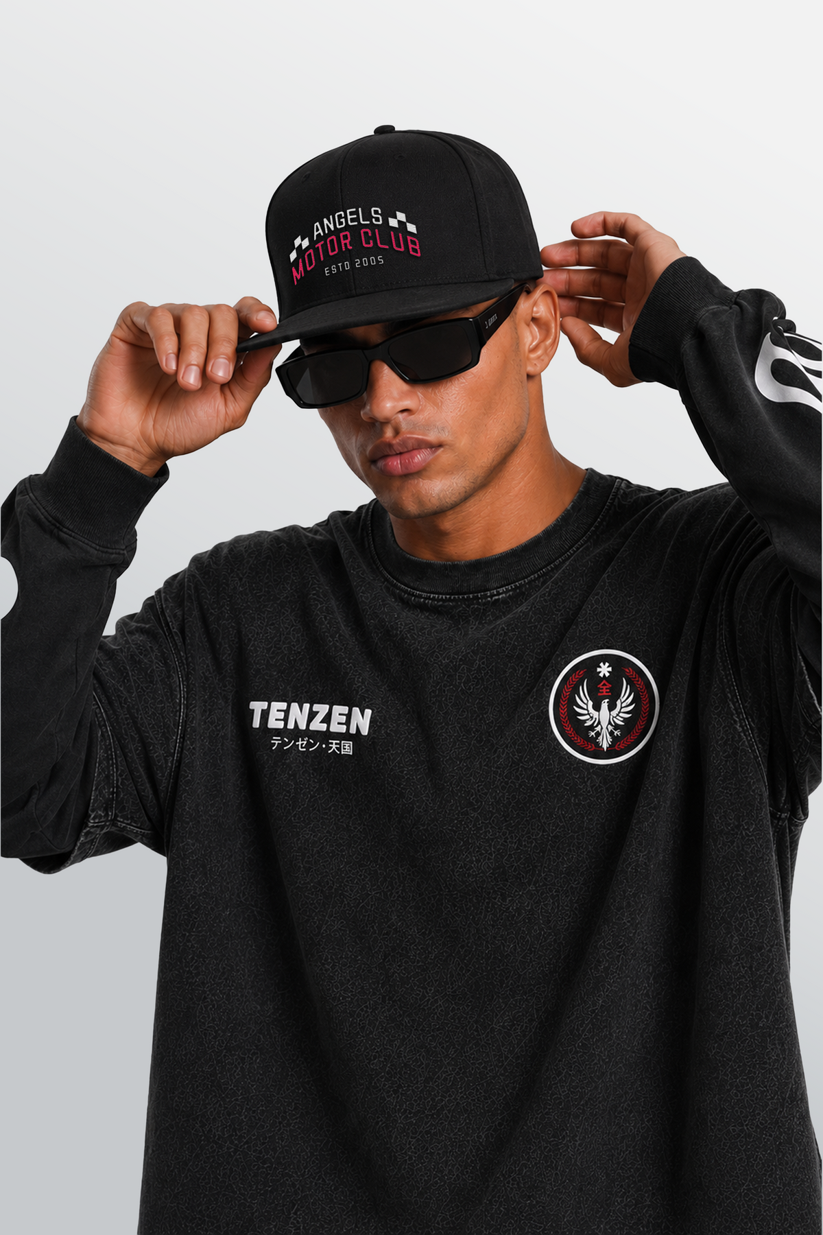 Angels Motor Club Snapback Cap Black