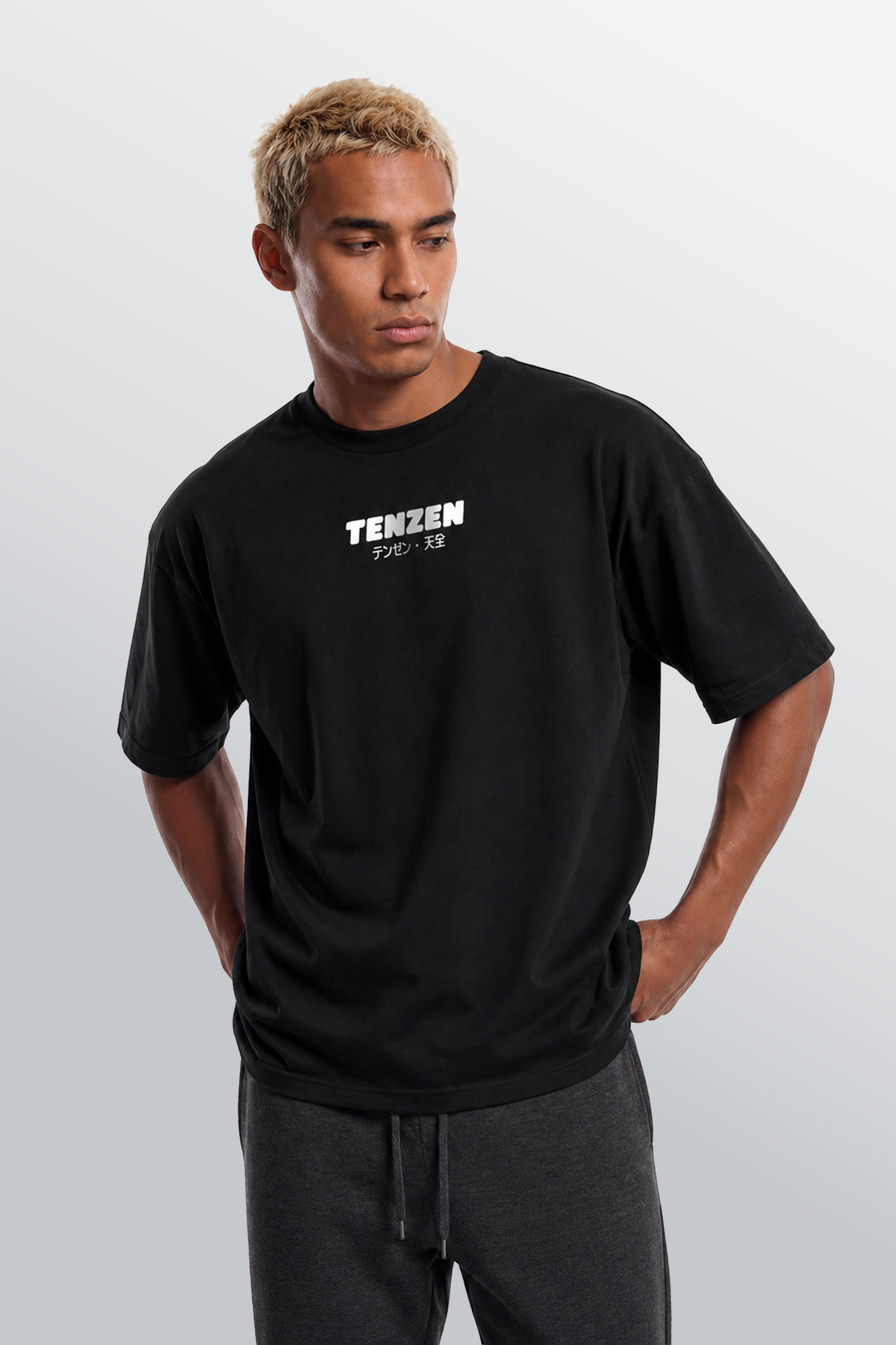 Crew Oversized Tee Black
