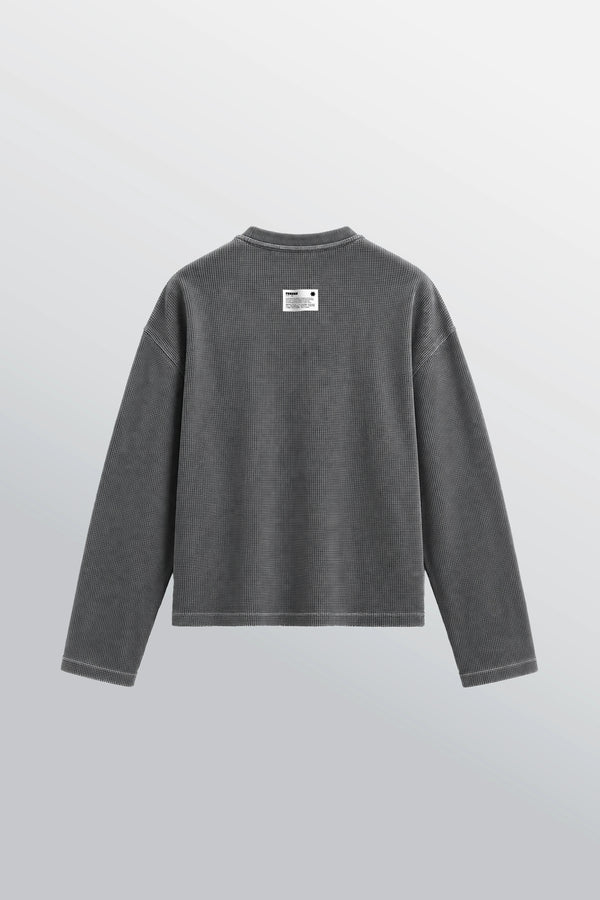 Absolute Cinema Oversized Waffle Tee Acid Black