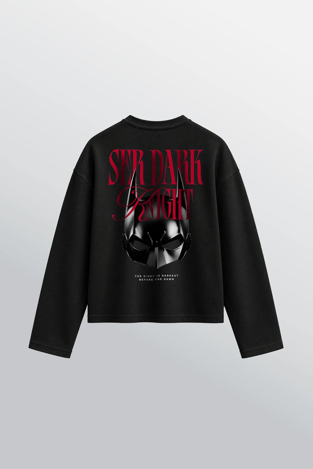 Ser Dark Knight Oversized Waffle Tee Black