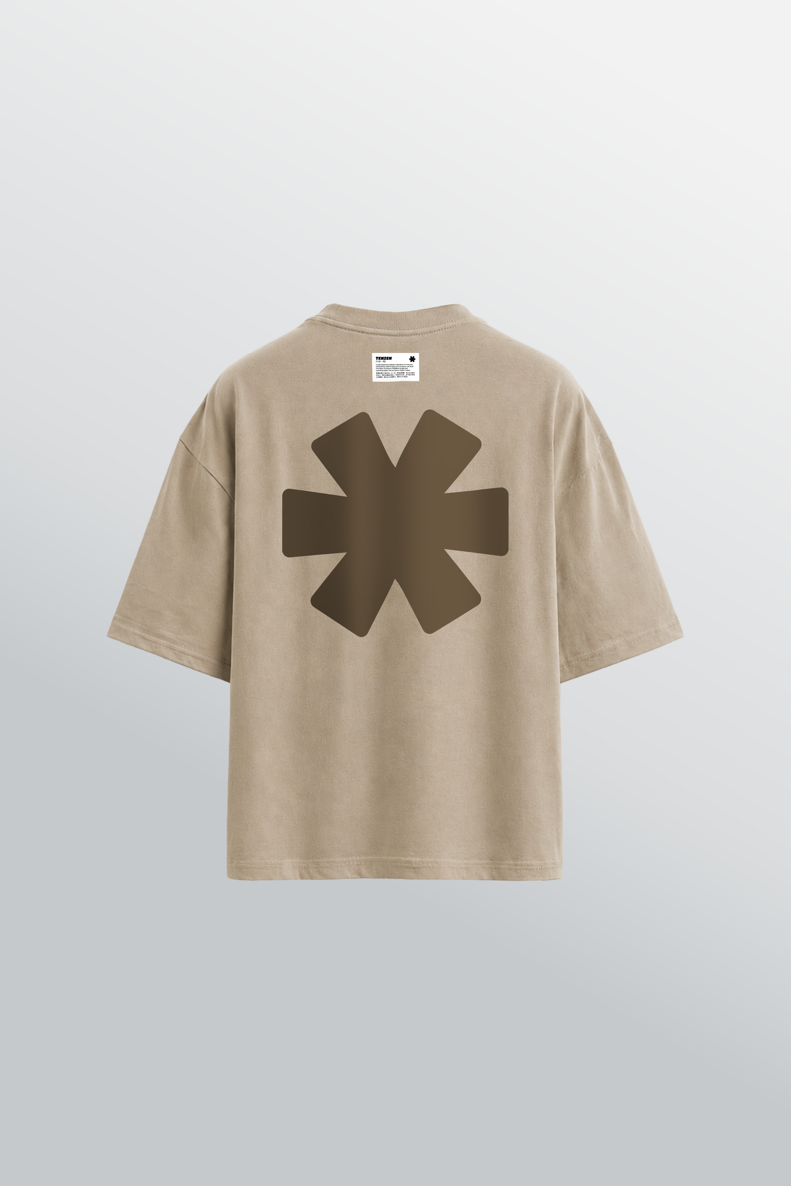 Crew Oversized Tee Beige