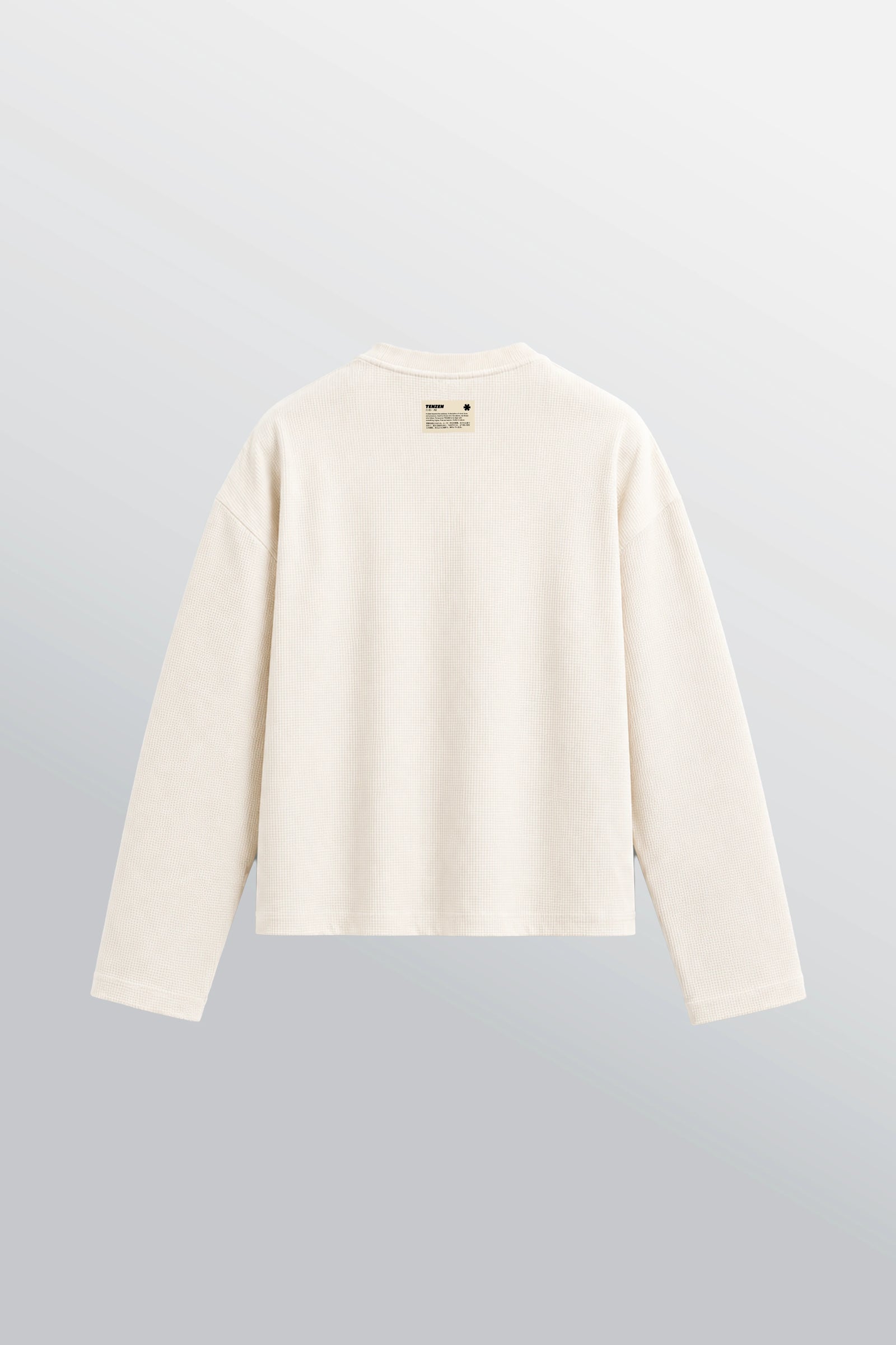 Crew Oversized Waffle Tee Off White