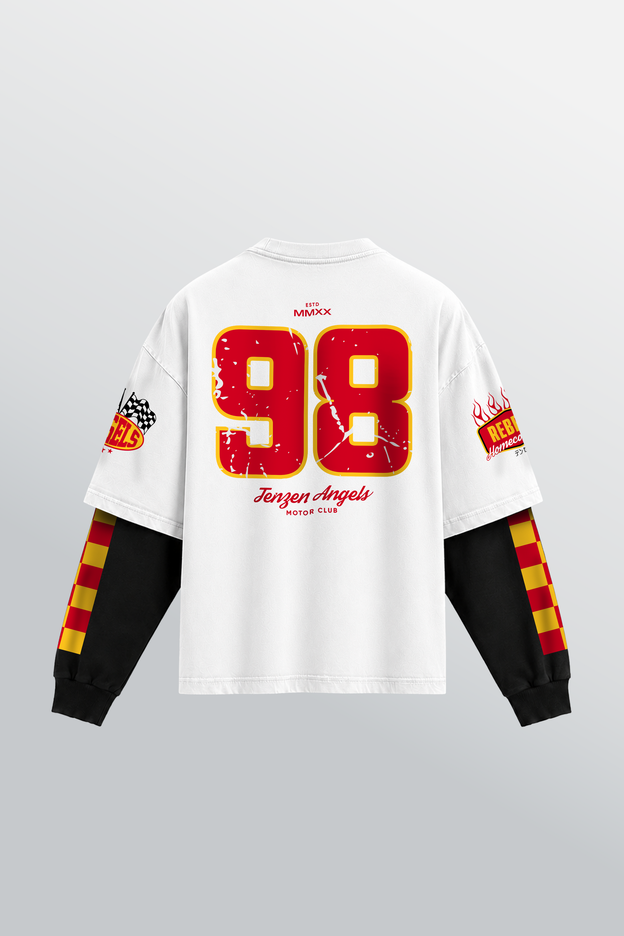 Tokyo Sport Layered Tee White – Back