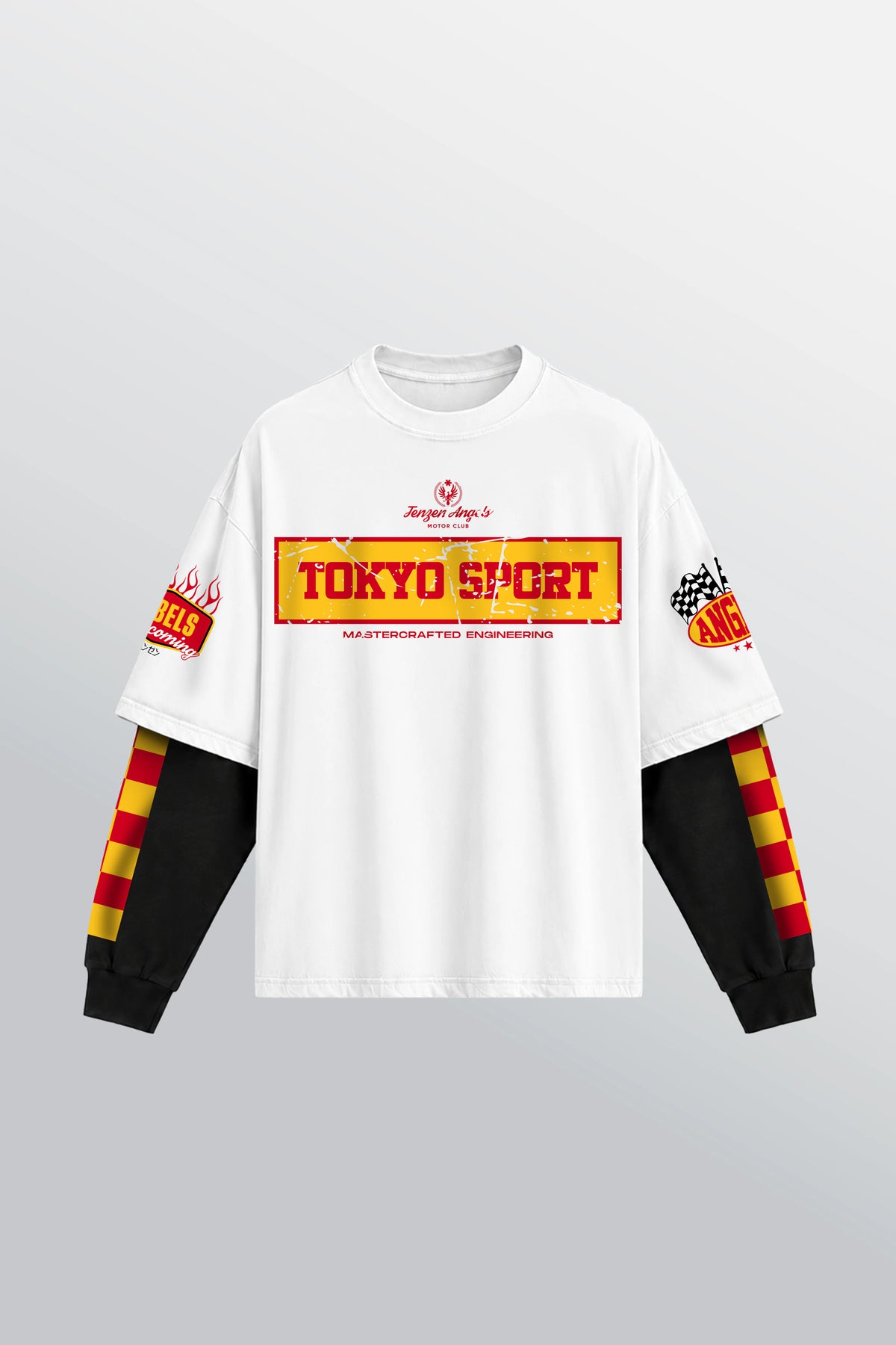 Tokyo Sport Layered Tee White
