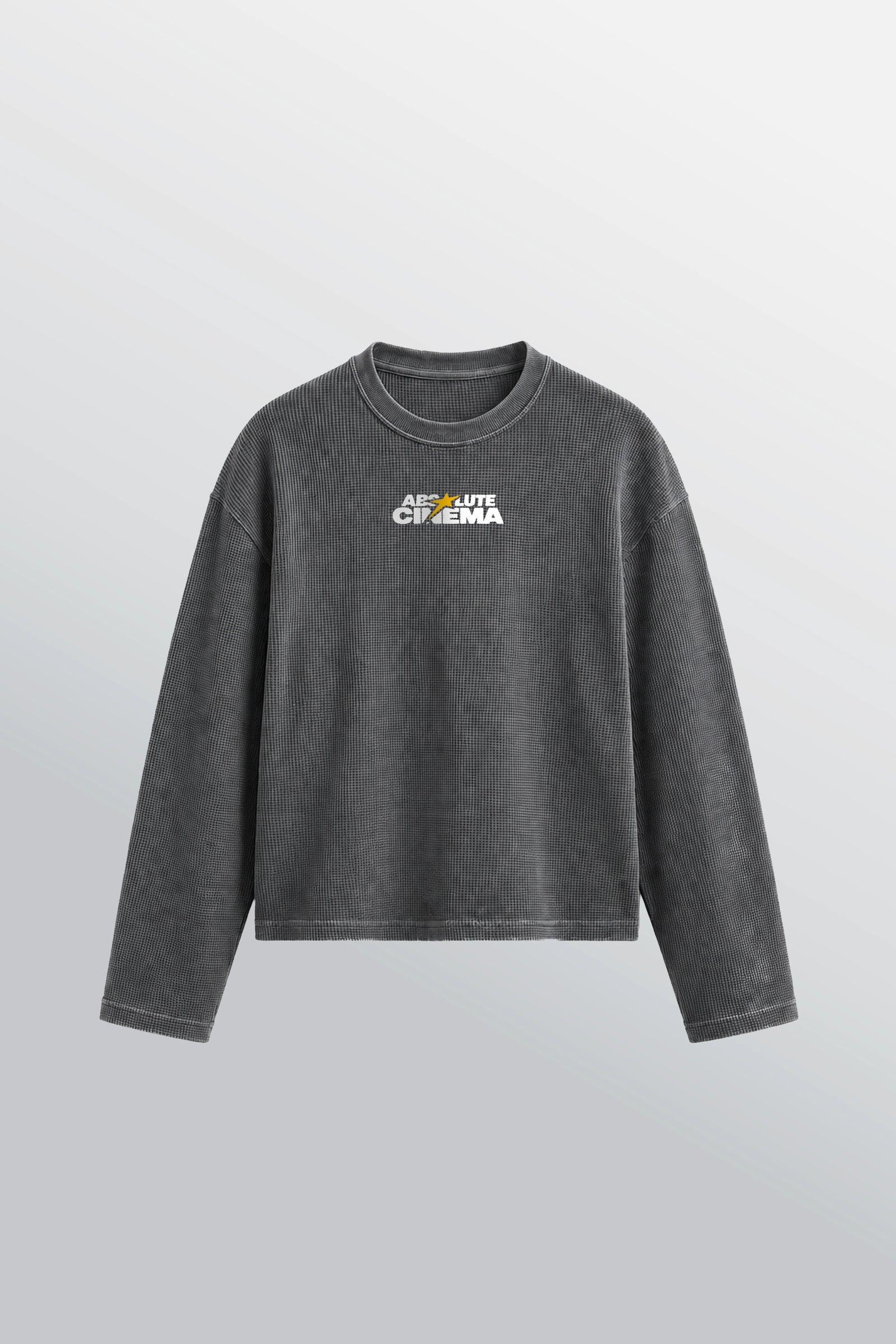 Absolute Cinema Oversized Waffle Tee Acid Black