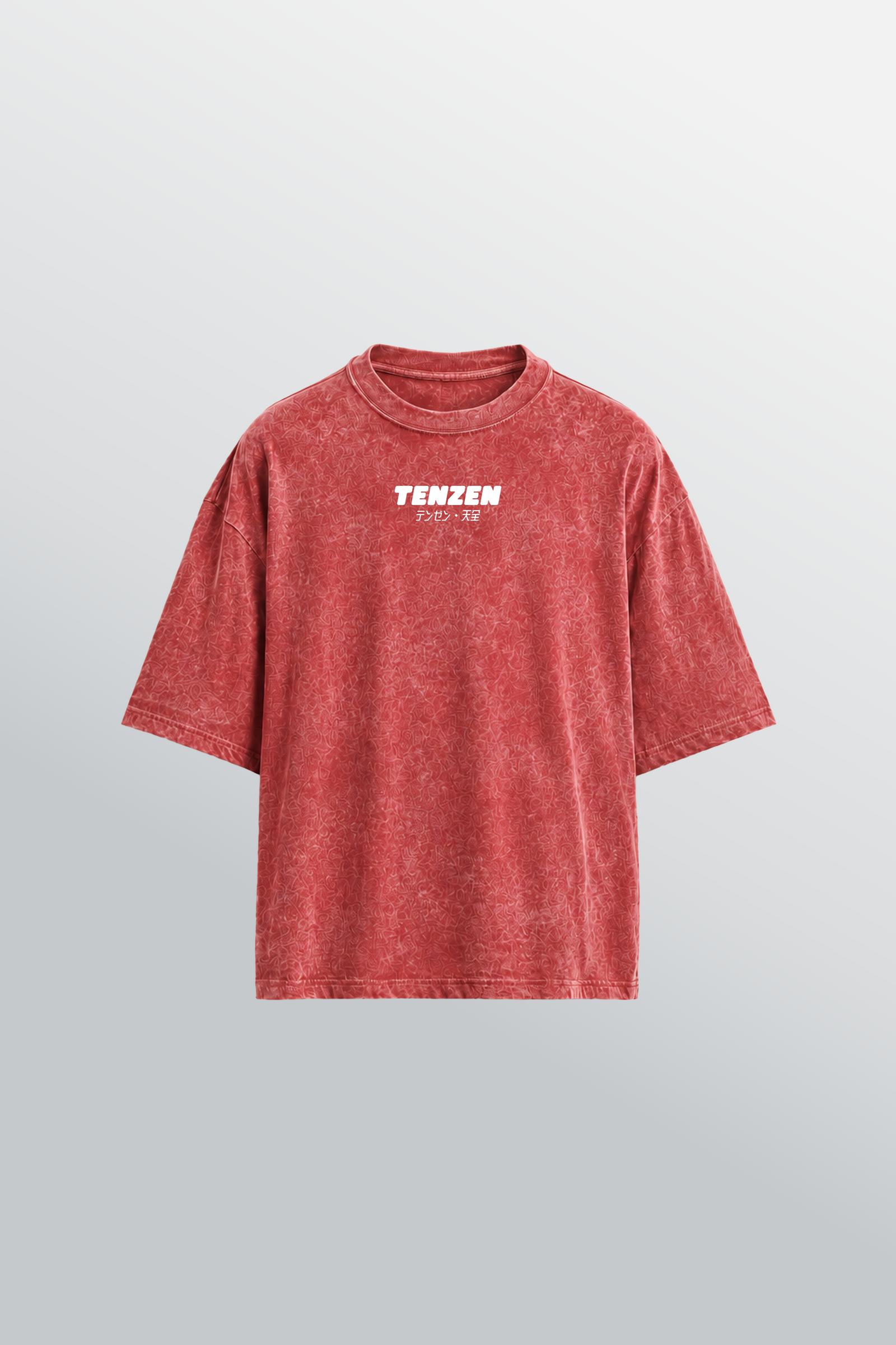 Crew Oversized Tee Acid Red