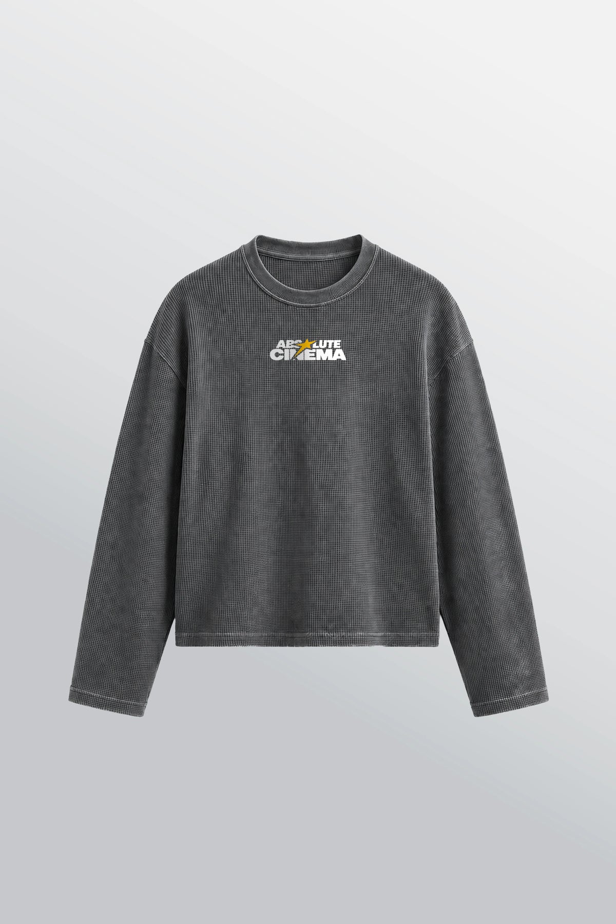 Absolute Cinema Oversized Waffle Tee Acid Black
