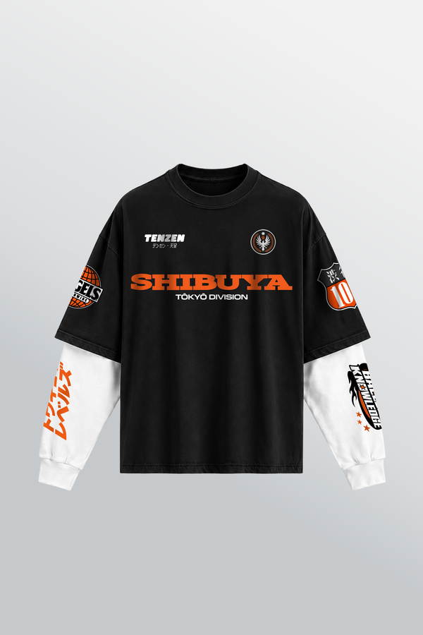 Shibuya Division Layered Tee Black