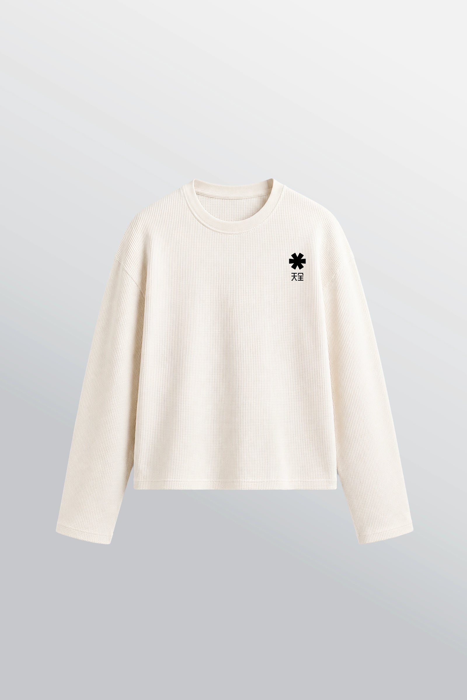 Crew Oversized Waffle Tee Off White