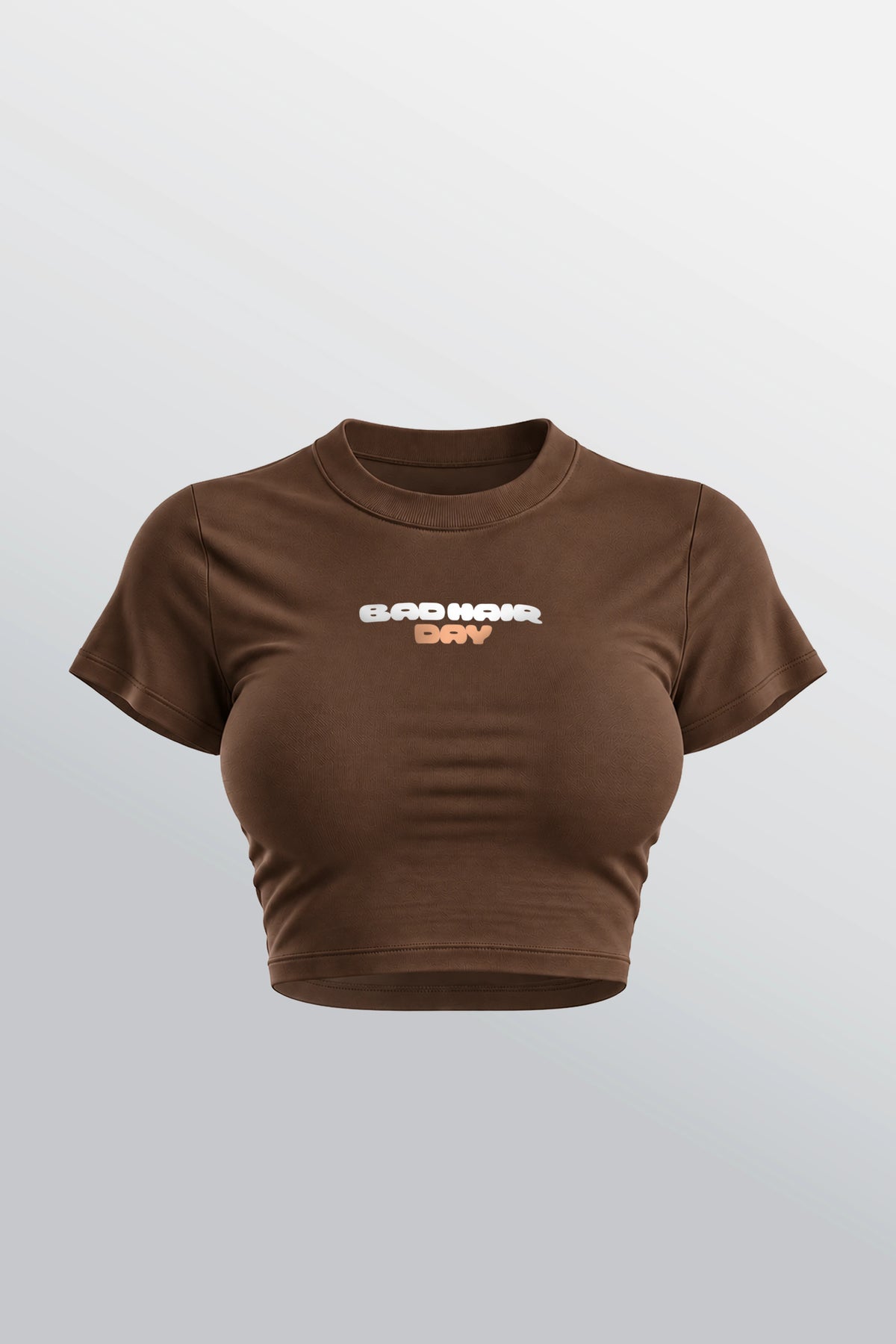 Bad Hair Day Baby Tee Brown