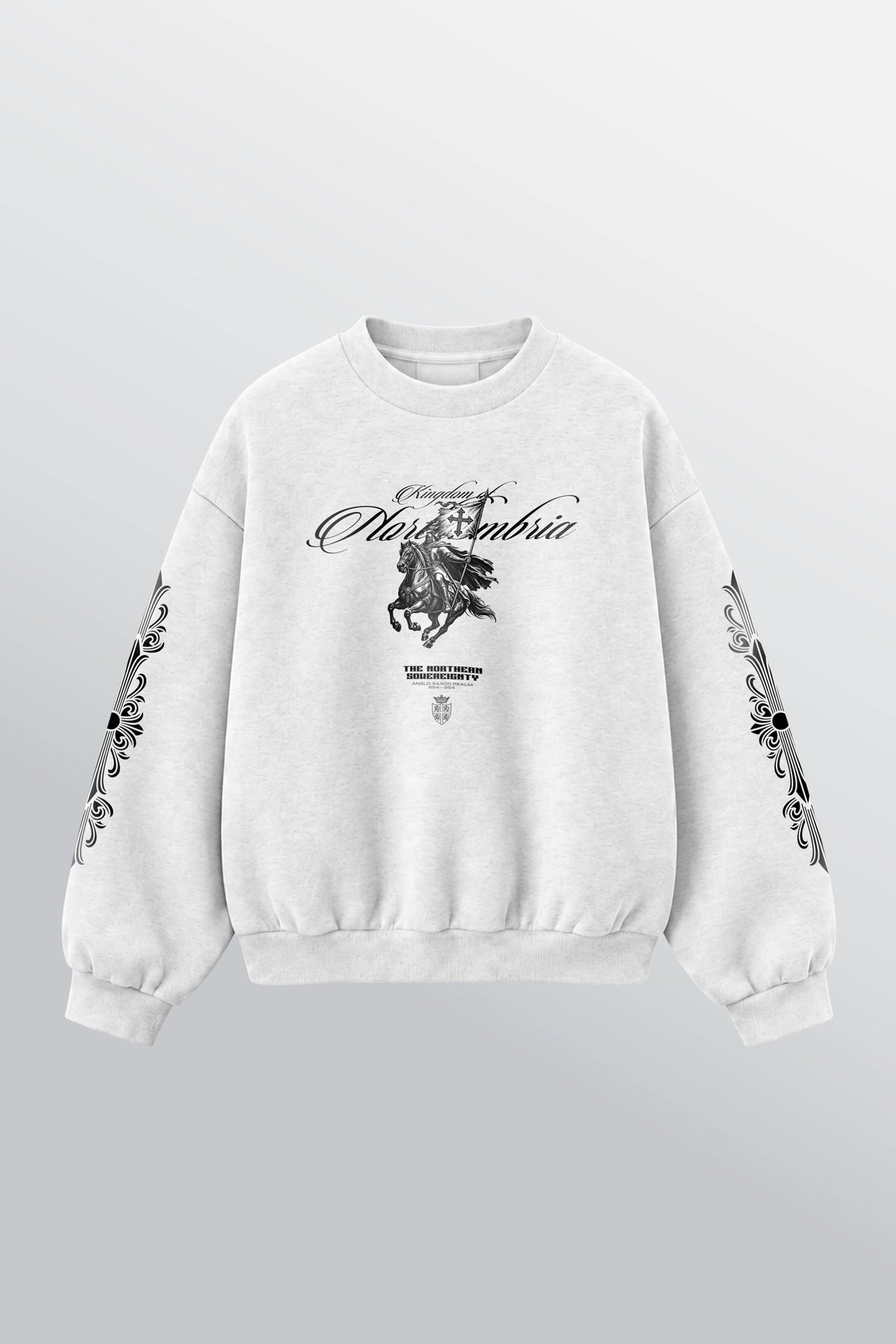 Kingdom Of Northumbria Oversized Sweatshirt White