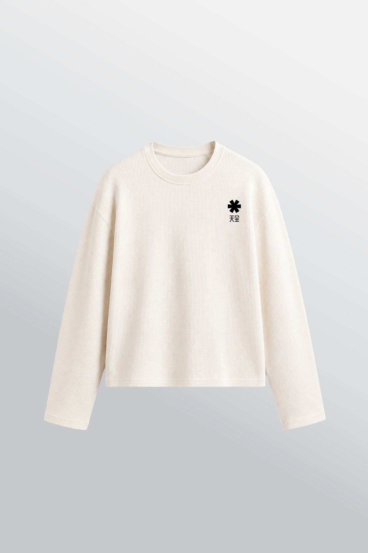 Crew Oversized Waffle Tee Off White
