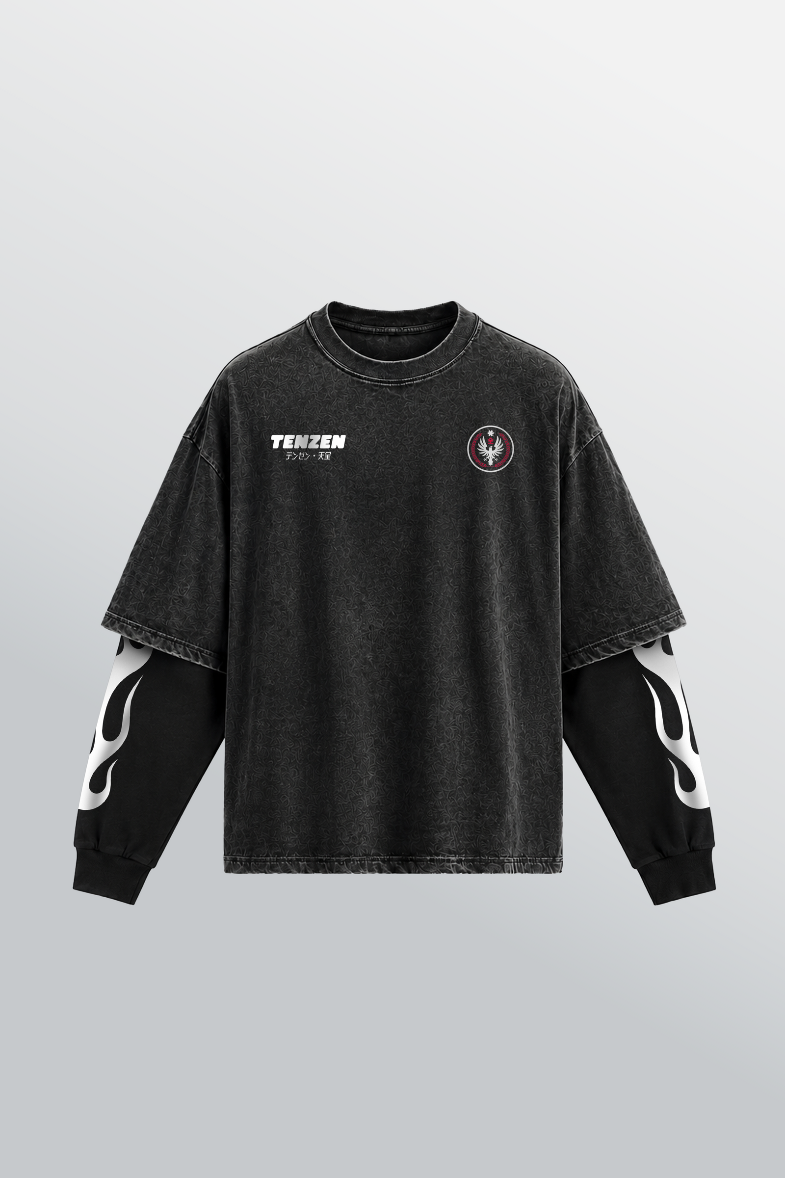 Angels Motor Club Layered Tee Acid Black