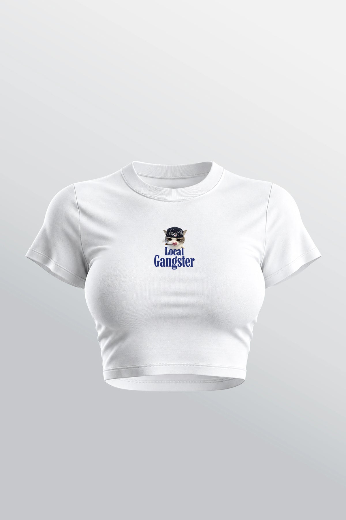 Local Gangster Baby Tee White