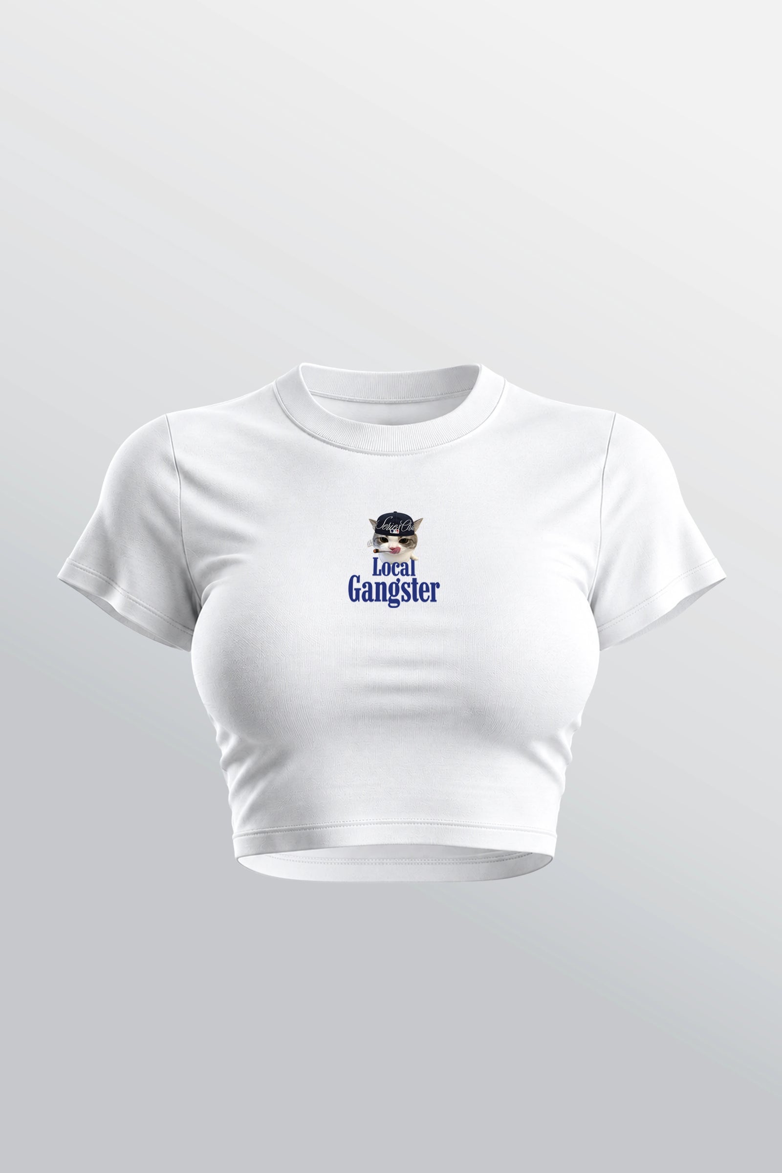 Local Gangster Baby Tee White