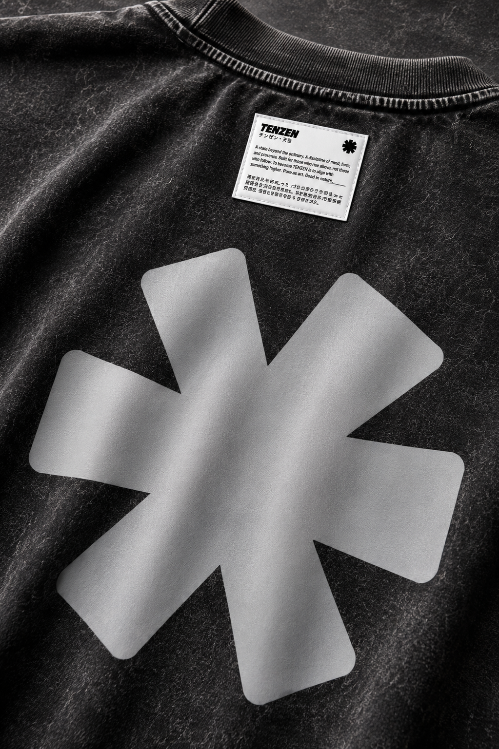 Crew Oversized Tee Acid Black