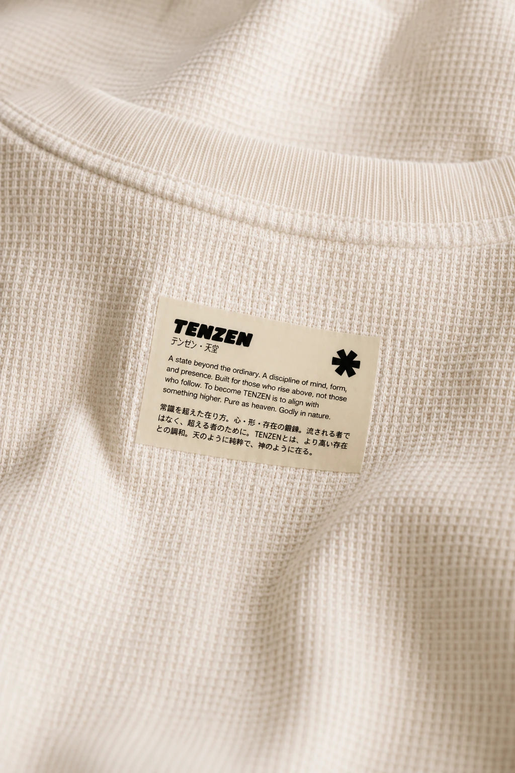 Crew Oversized Waffle Tee Off White – Macro-Back