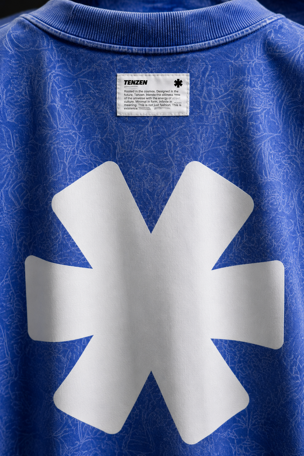 Crew Oversized Tee Acid Blue