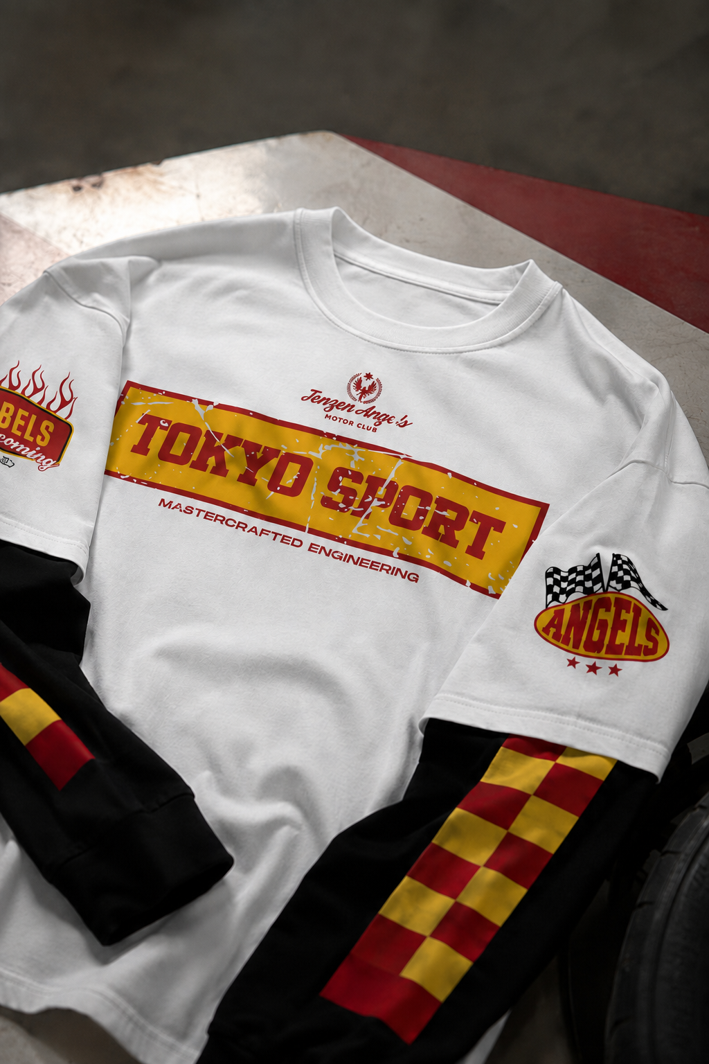 Tokyo Sport Layered Tee White