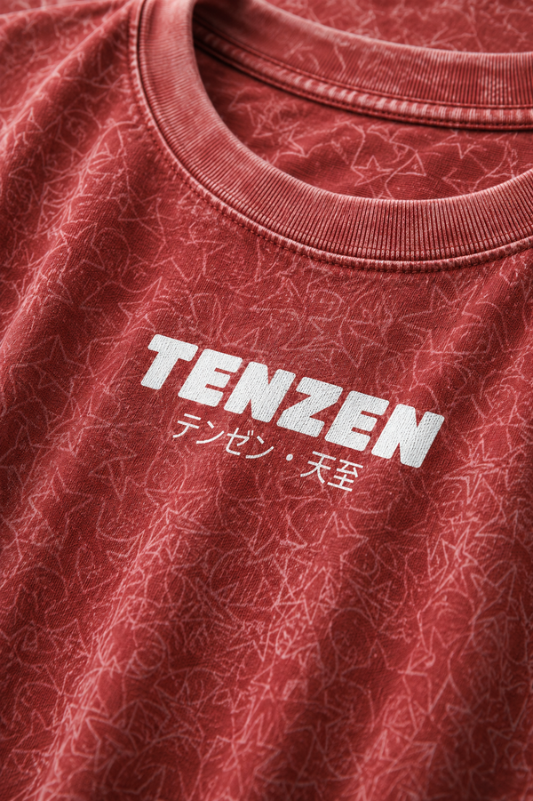 Crew Oversized Tee Acid Red