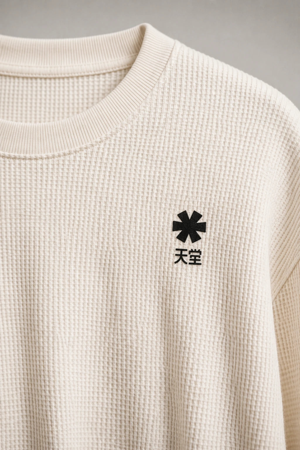 Crew Oversized Waffle Tee Off White