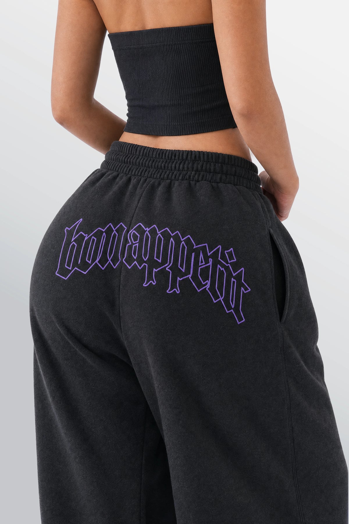 Bon Appetit Loose-Fit Sweatpants Black