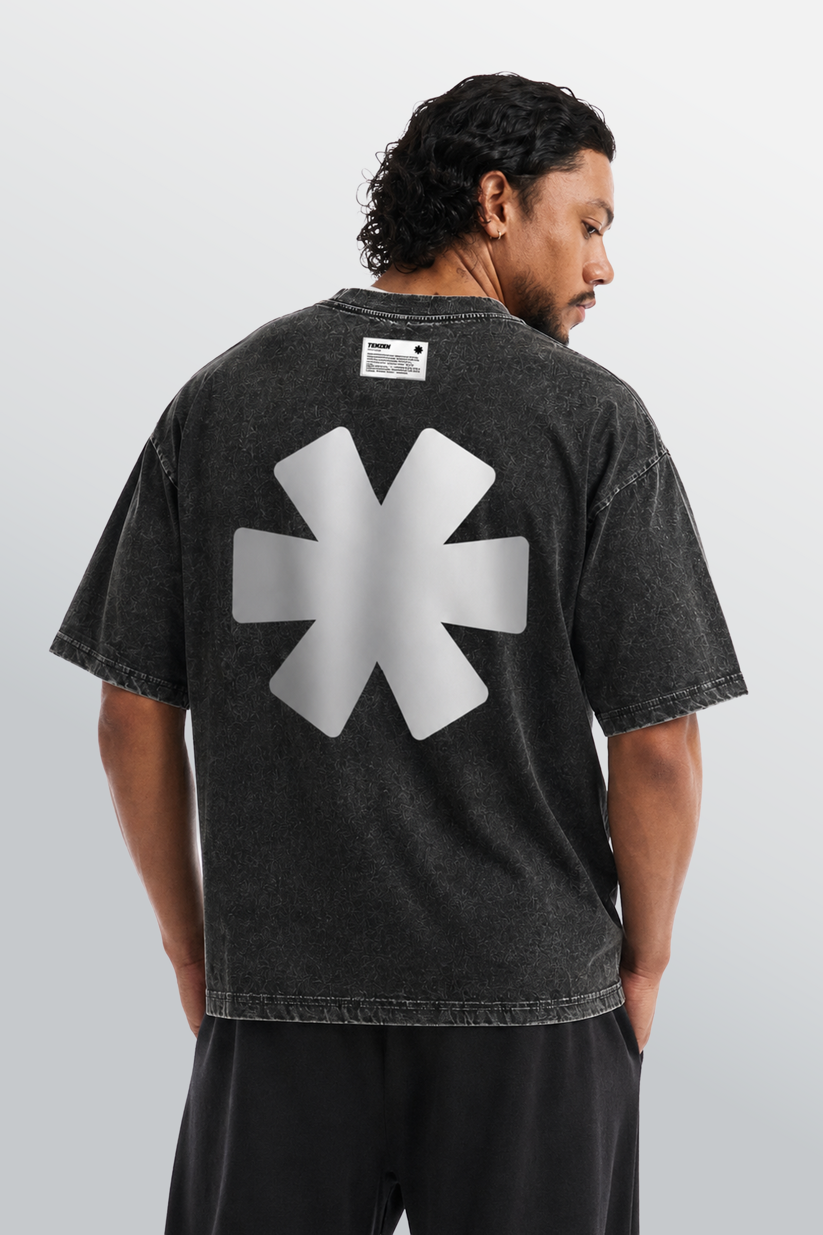 Crew Oversized Tee Acid Black