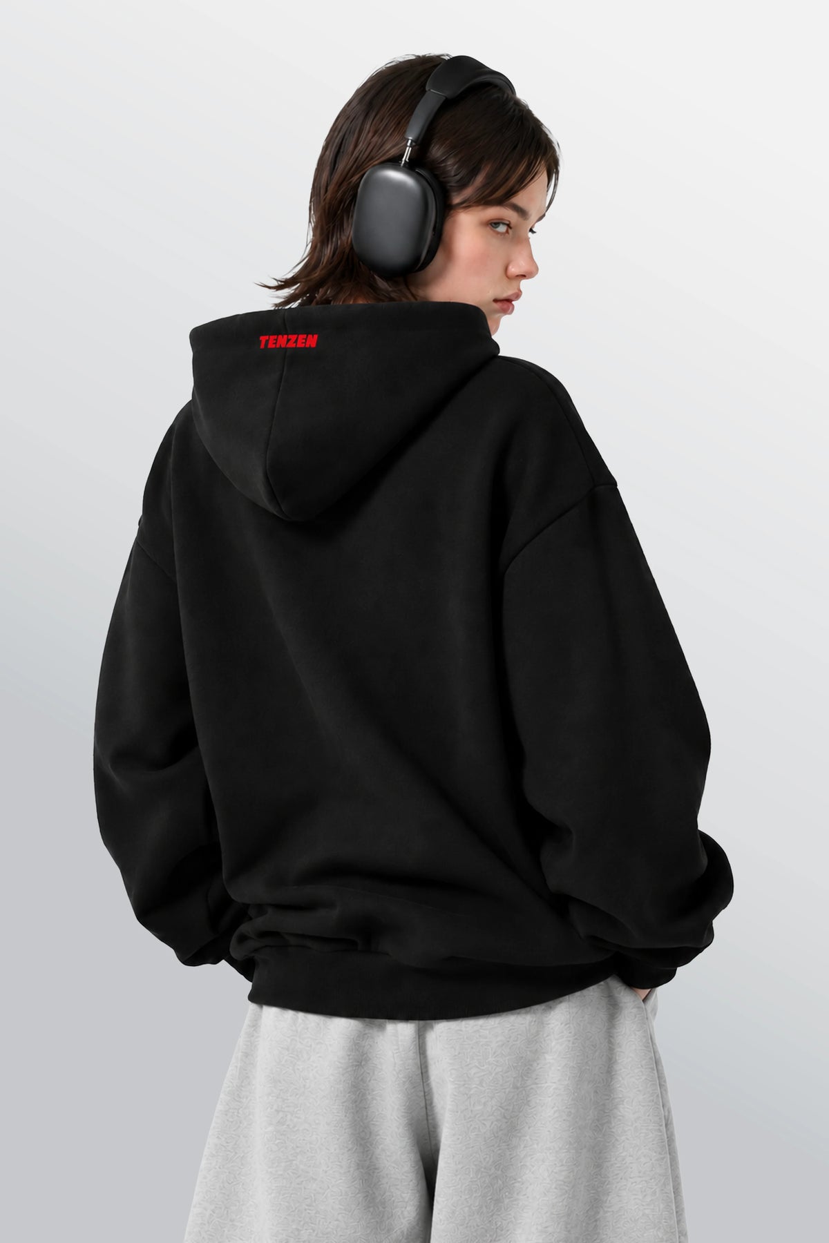 Narcissistic Tendency Oversized Hoodie Black