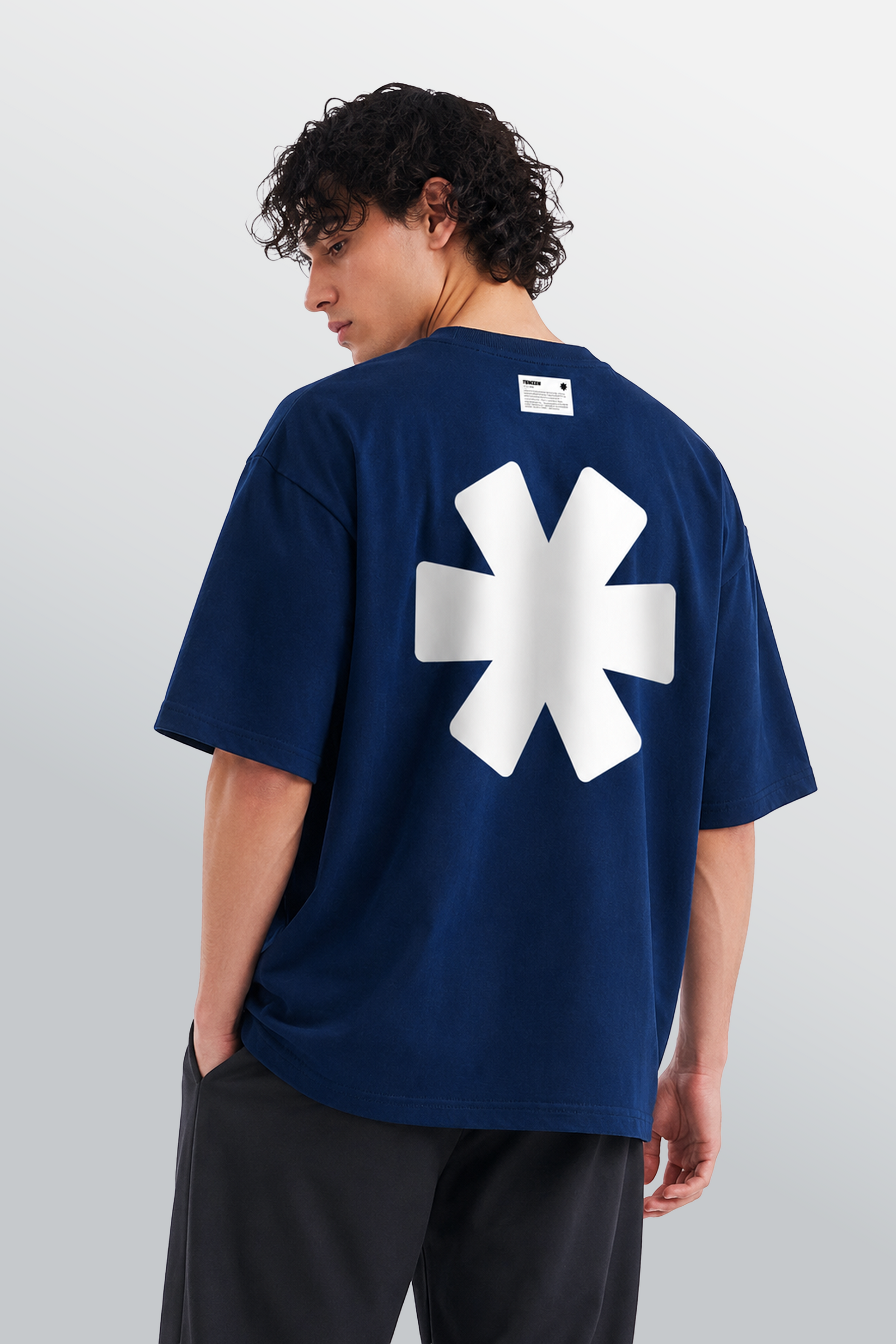Crew Oversized Tee Navy