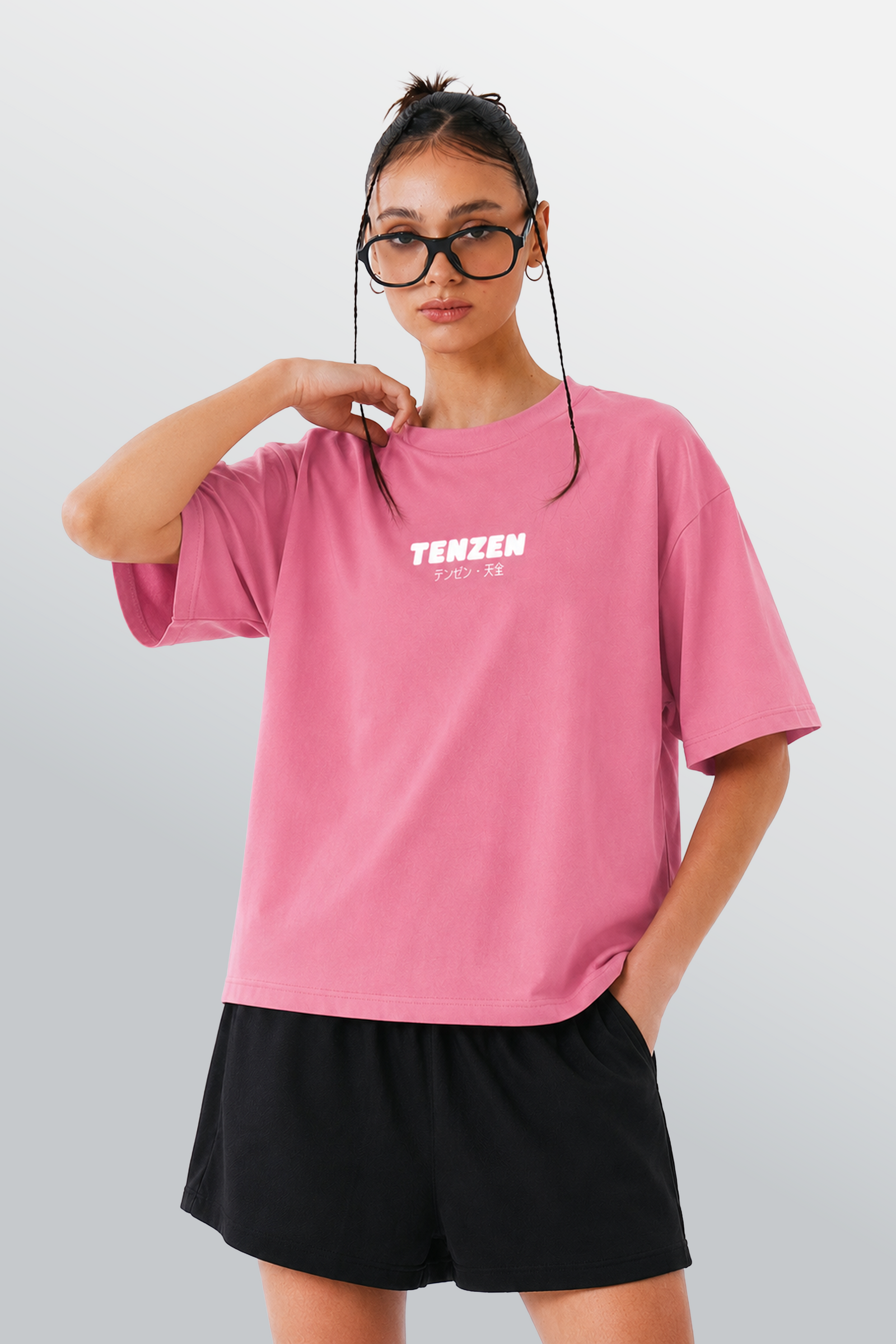 Crew Oversized Tee Pink
