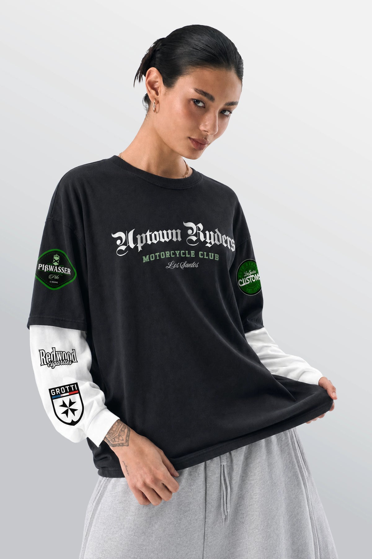 Los Santos Layered Tee Black