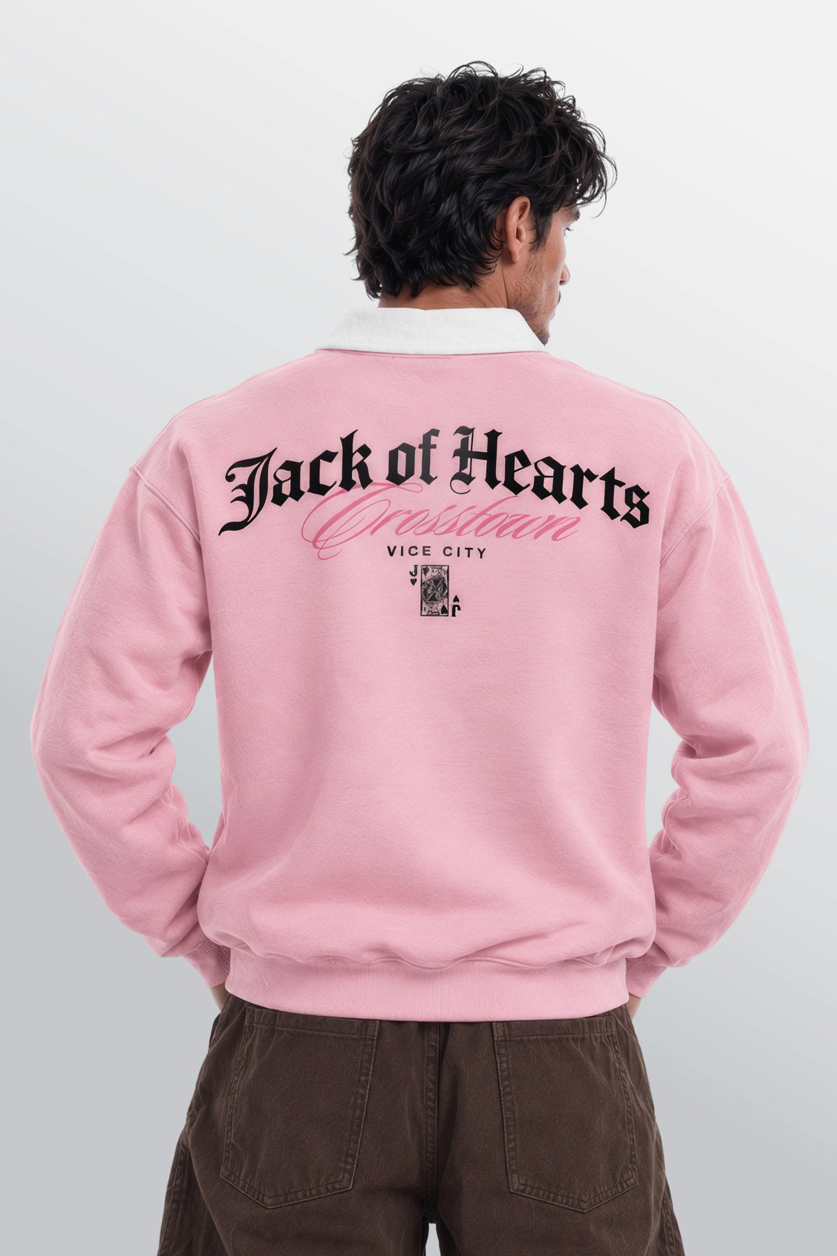 Jack Of Hearts Polo Sweatshirt Pink