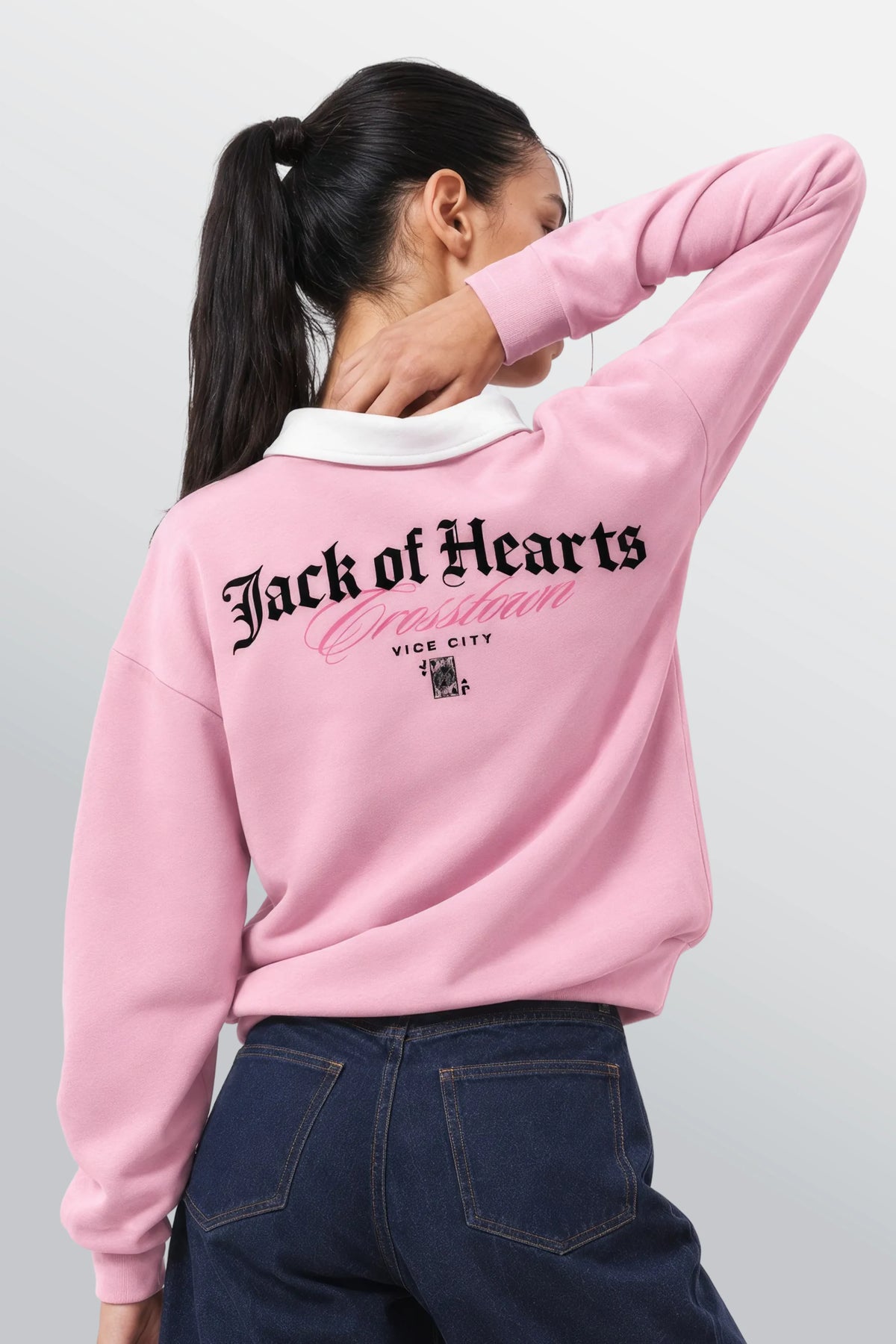 Jack Of Hearts Polo Sweatshirt Pink