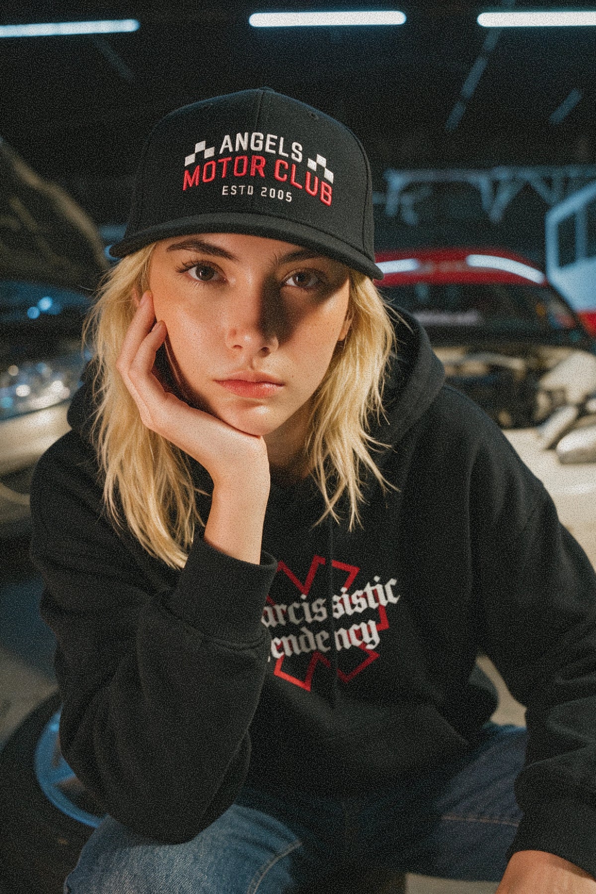 Angels Motor Club Snapback Cap Black