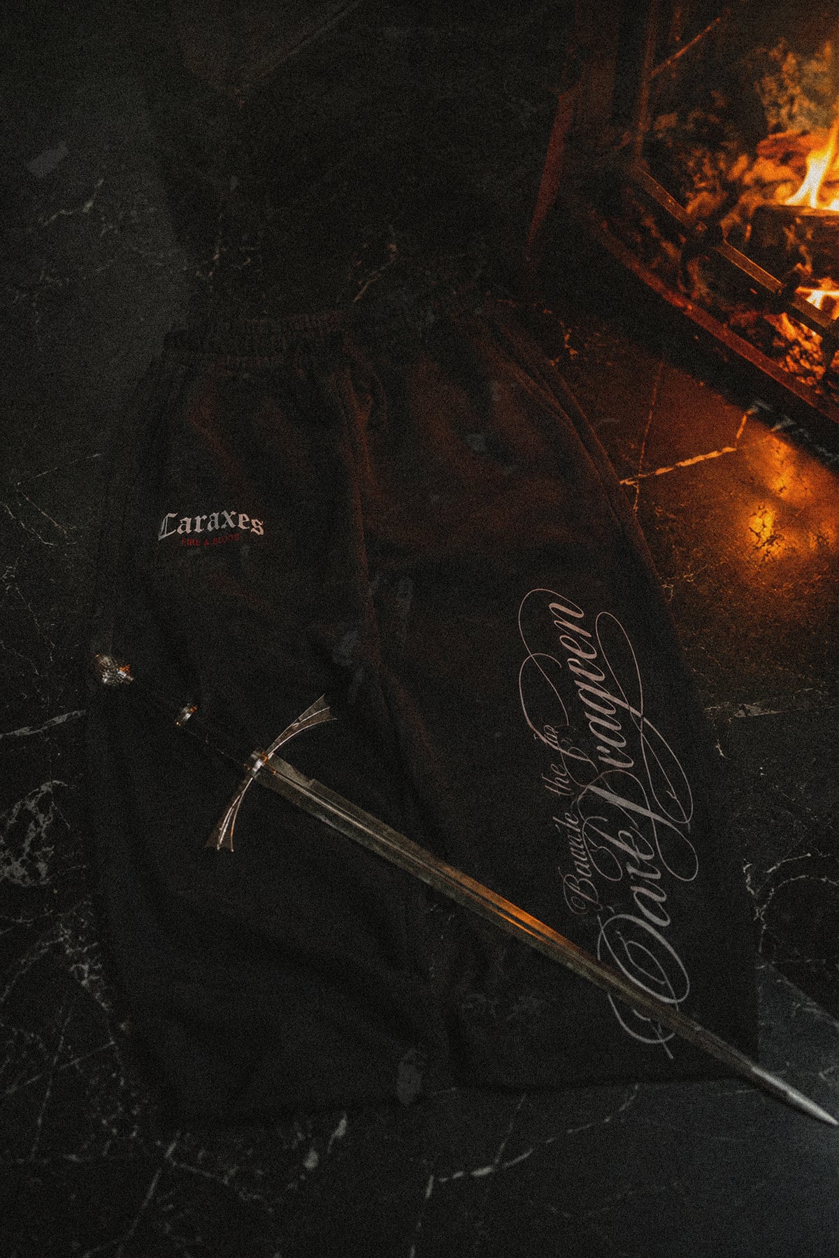 Old Valyria Loose-Fit Sweatpants Black - campaign shoot